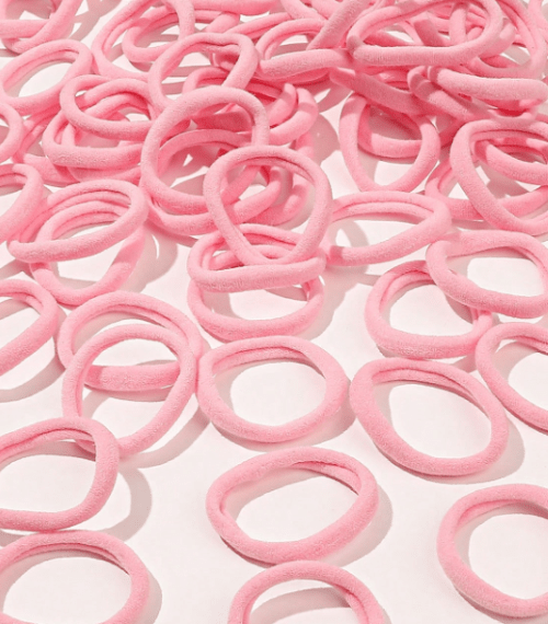 Hair Bands, Hair Bobbles Elastic Ties Hairbands Ponytail, 100pc Pink - NB Store