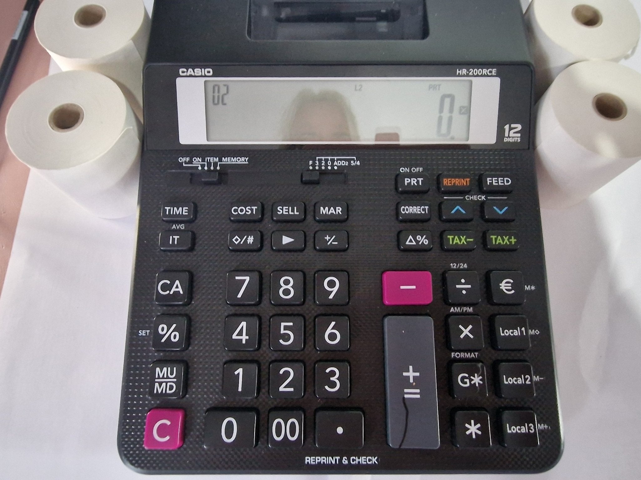 Casio Calculator with 4 free rolled printer paper (Used) - NB Store