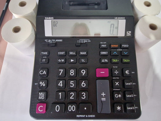Casio Calculator with 4 free rolled printer paper (Used) - NB Store