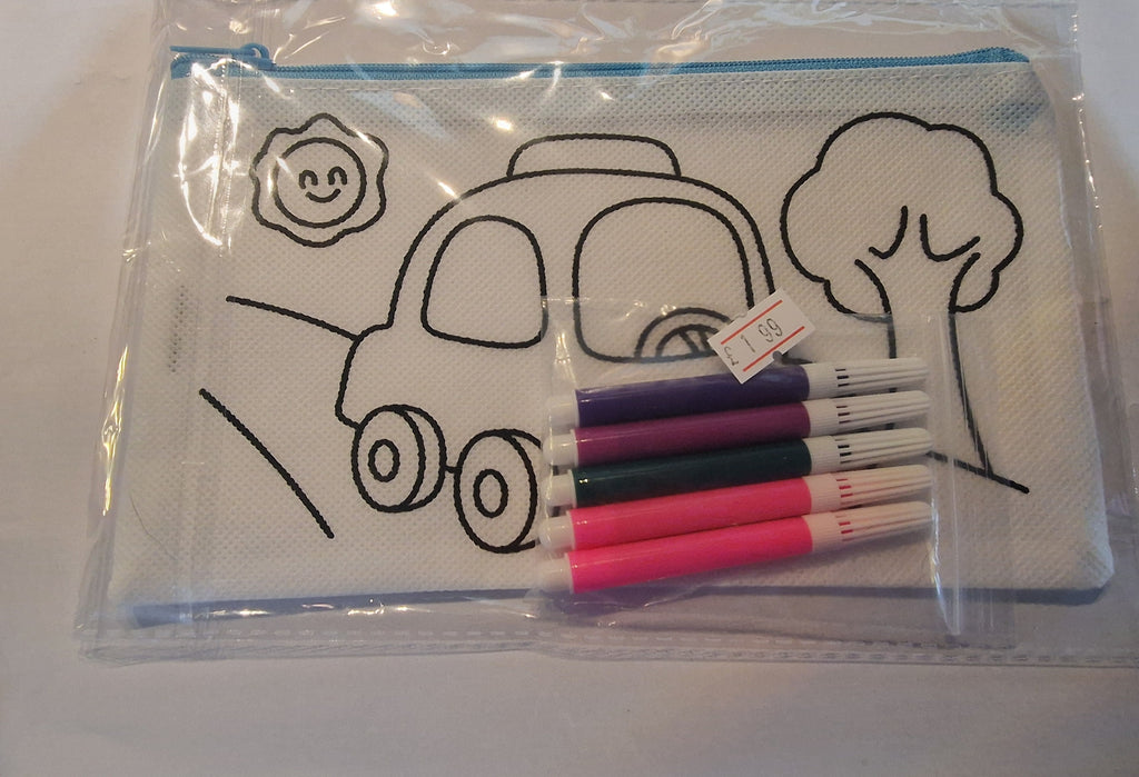 Colouring Pencil case with felt tips