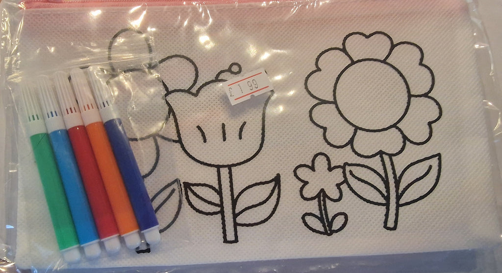 Colouring Pencil case with felt tips