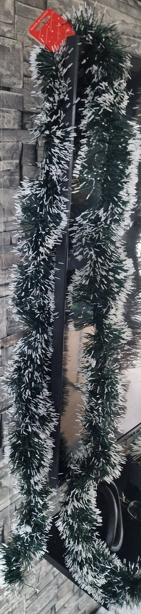 Christmas Tinsel Green & White - NB Store