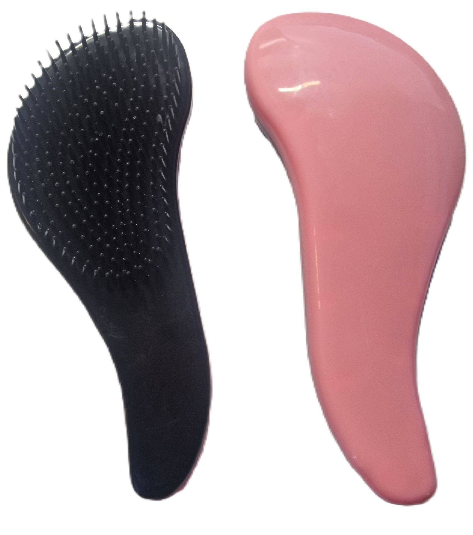 Small pink oval hairbrush