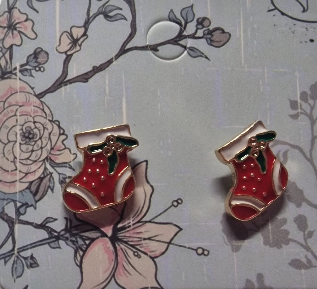 Christmas Design Stud Fashion Earing Stocking - NB Store