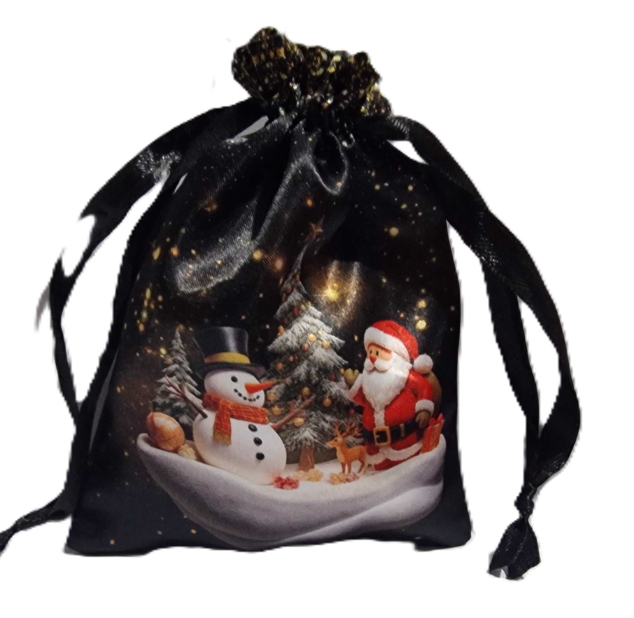 2pc Gift Bags - Luxury Glossy Satin Fabric With Drawstring Closure, Reusable