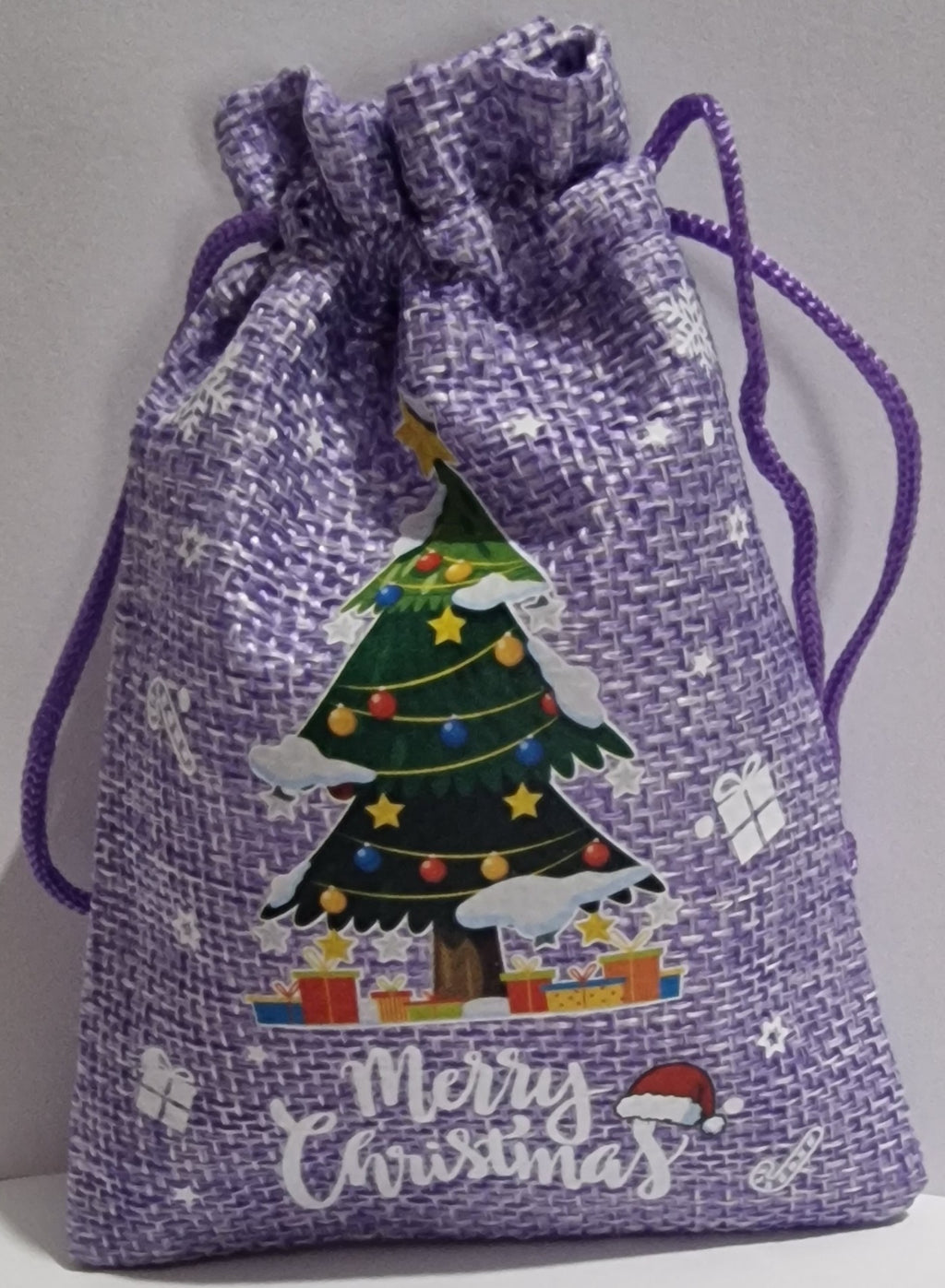 Christmas Gift Bags with Drawstring Closure