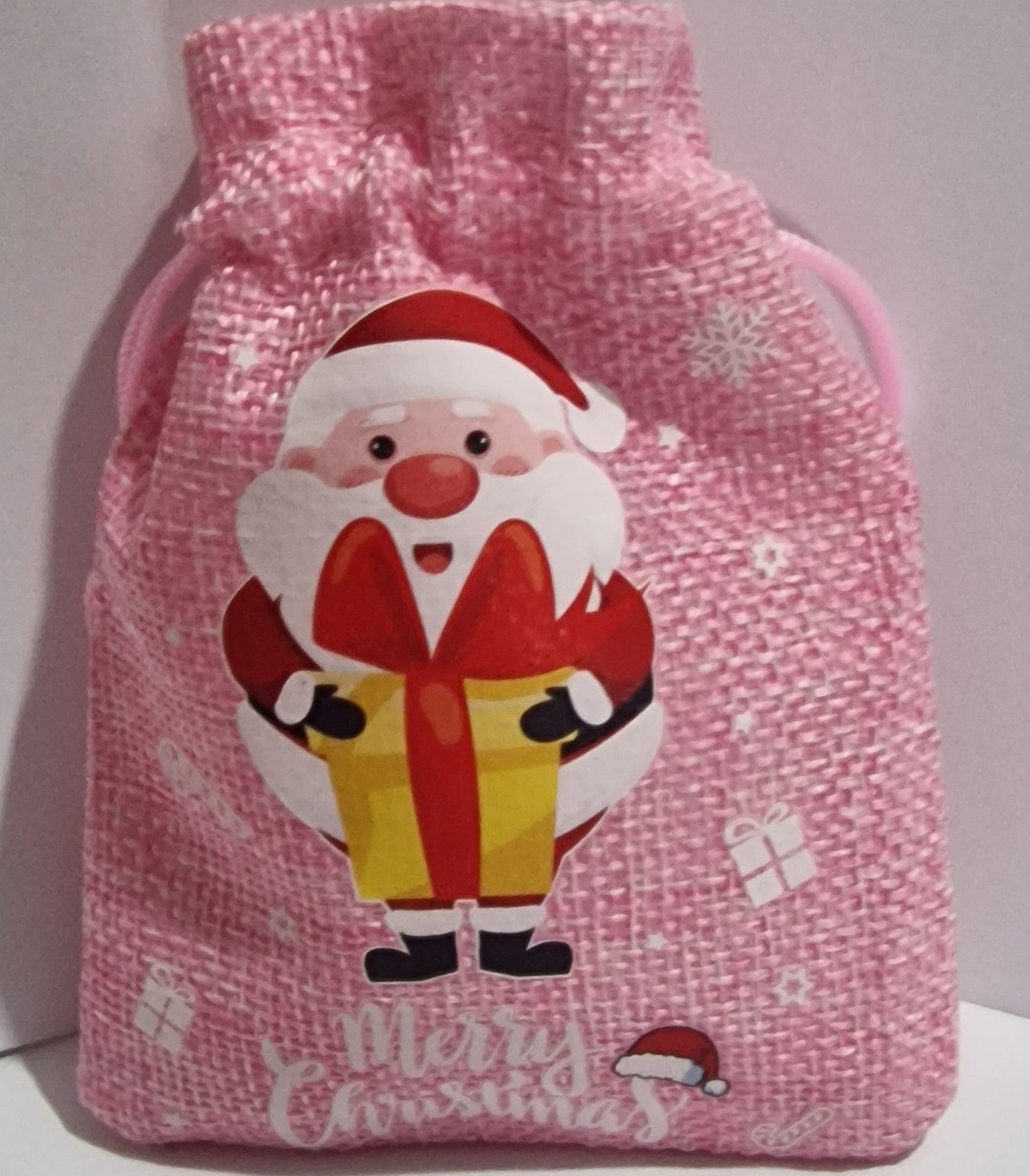 Christmas Gift Bags with Drawstring Closure