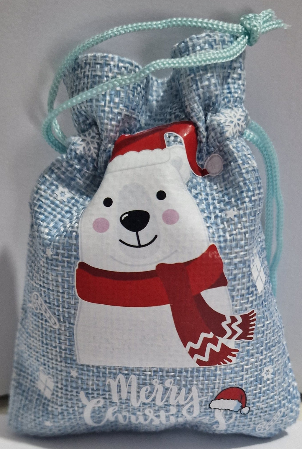 Christmas Gift Bags with Drawstring Closure