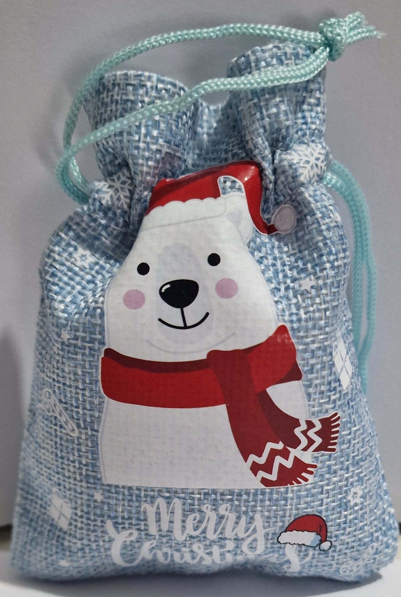Christmas Gift Bags with Drawstring Closure