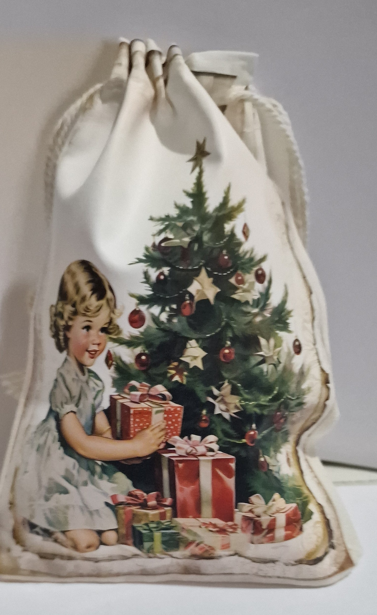 1 Christmas Drawstring Gift Bag,10*15cm