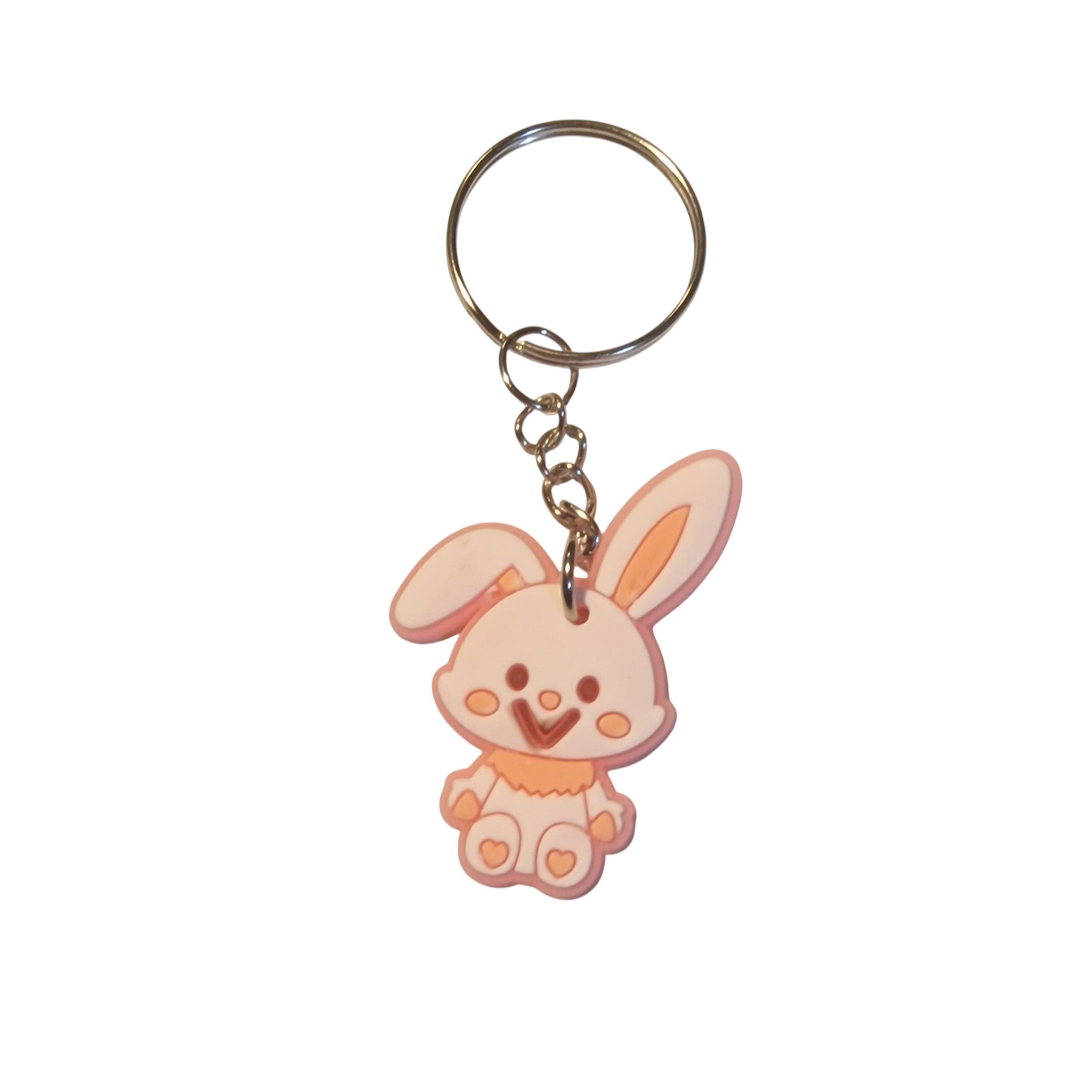 2D Flat Bunny Rabbit Children's Keyring