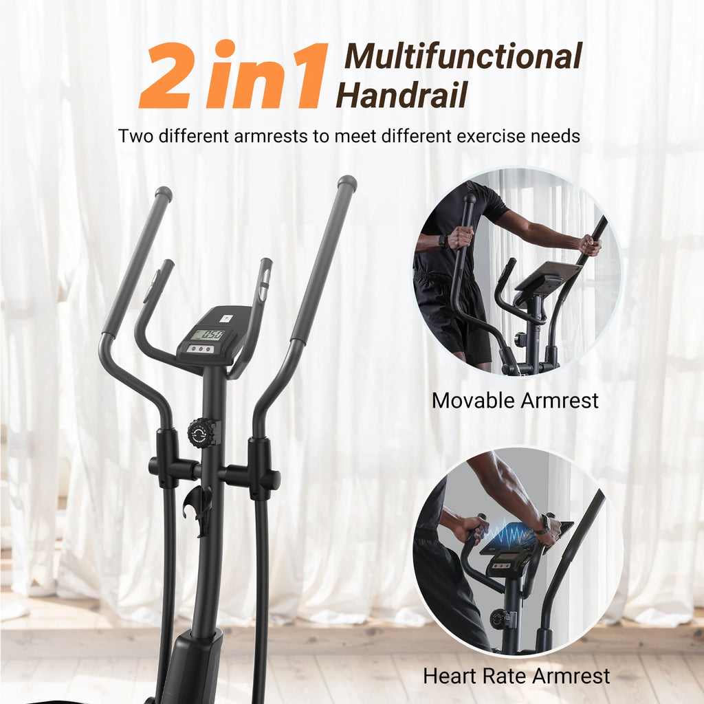MERACH Elliptical Machine - Ultra-Quiet Magnetic Resistance with 16 Levels & App