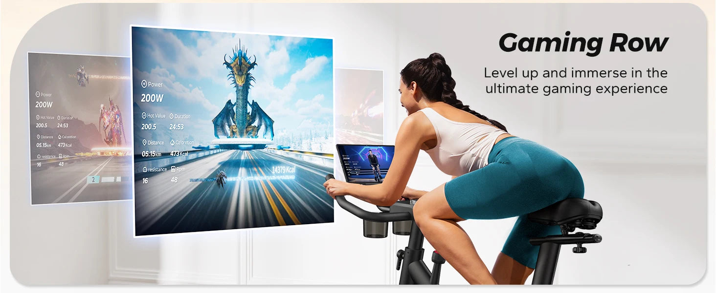 MERACH Exercise Bike - Brake Pad Stationary Bike with Tablet Mount & 270lbs Capacity