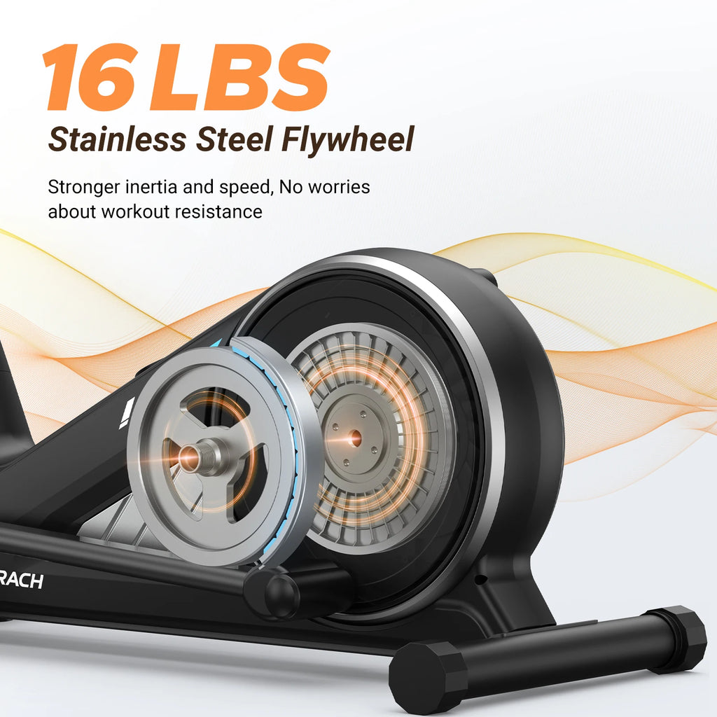 MERACH Elliptical Machine - Ultra-Quiet Magnetic Resistance with 16 Levels & App