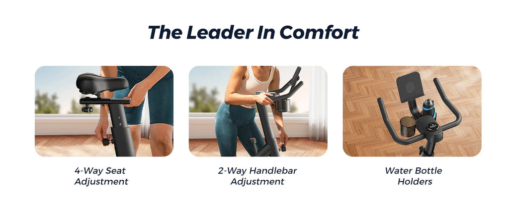 MERACH Exercise Bike - Brake Pad Stationary Bike with Tablet Mount & 270lbs Capacity