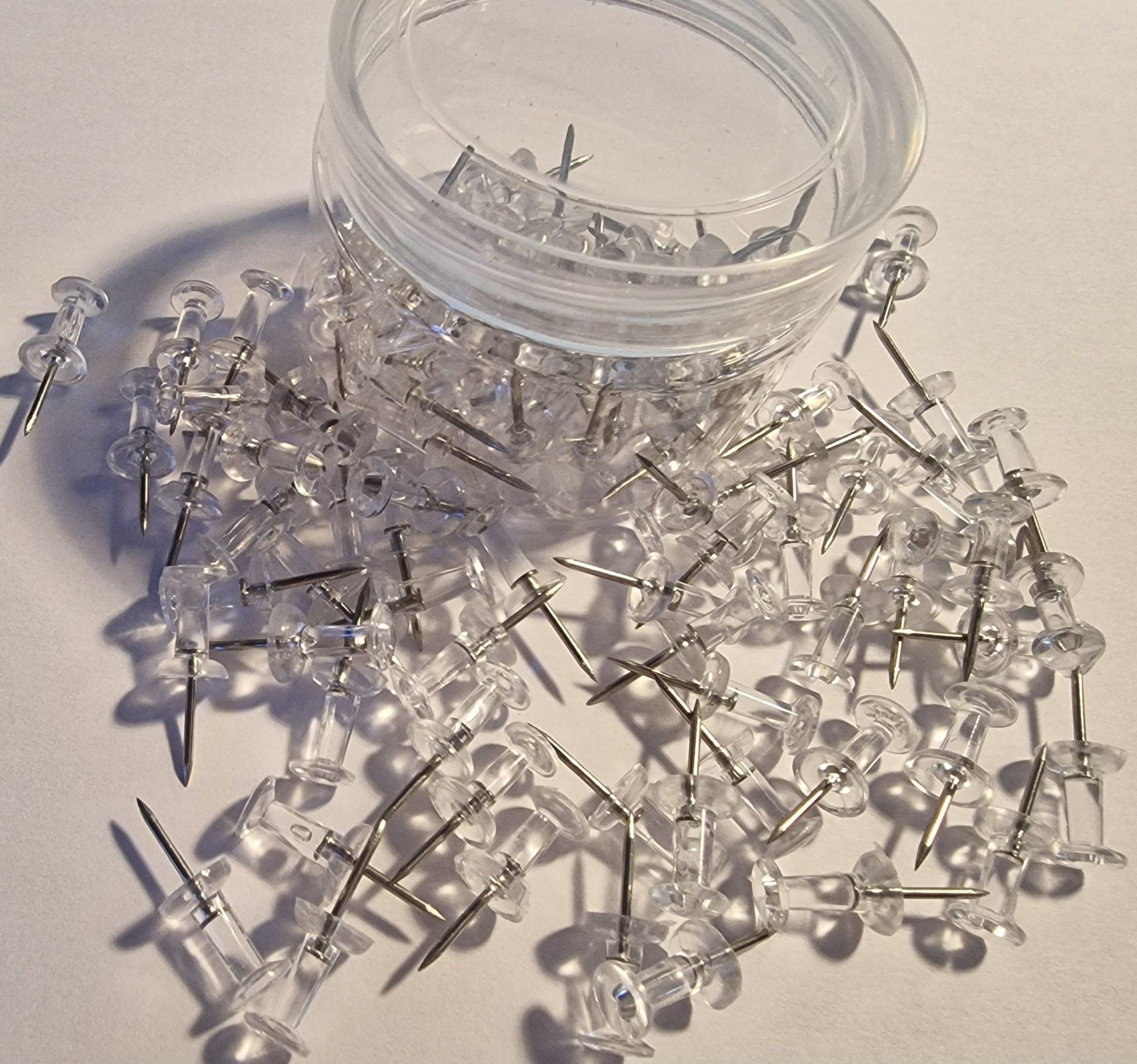 (100 pc) Push Pins Clear - NB Store