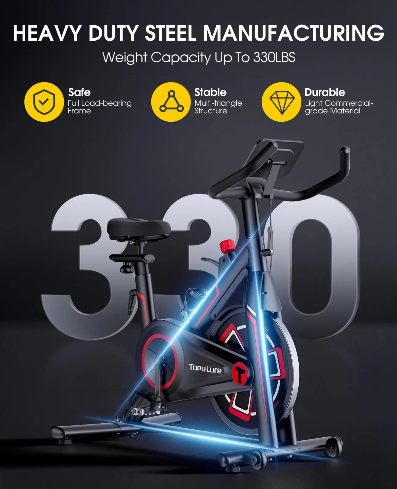 2025 NEW Magnetic Resistance Stationary Bike Ultra-Quiet Exercise Bike for Home Gym Equipment with Ideal for Adults Home Workout