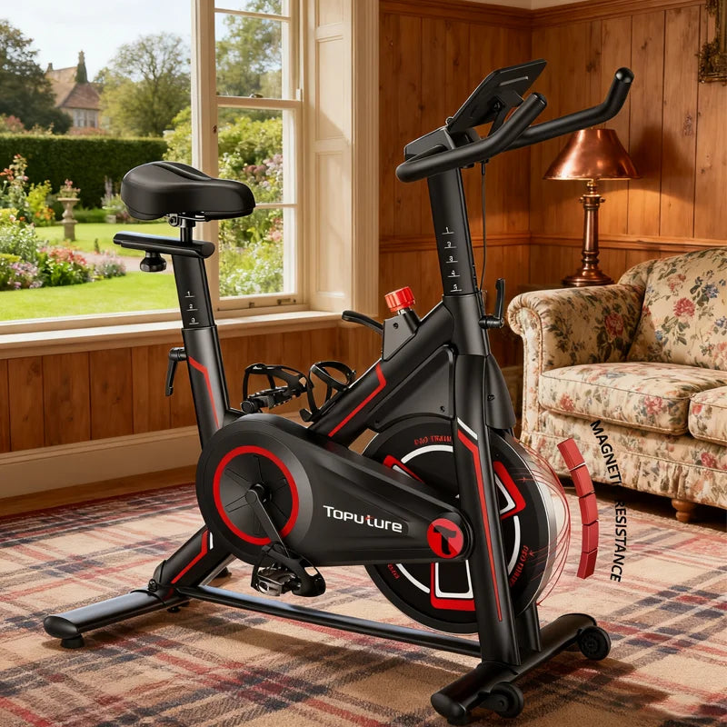 2025 NEW Magnetic Resistance Stationary Bike Ultra-Quiet Exercise Bike for Home Gym Equipment with Ideal for Adults Home Workout