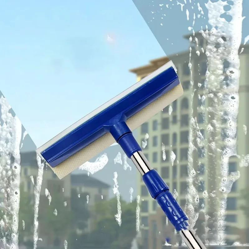 2-in-1 Retractable Window Cleaner - Sponge Brush for Car & Home Glass