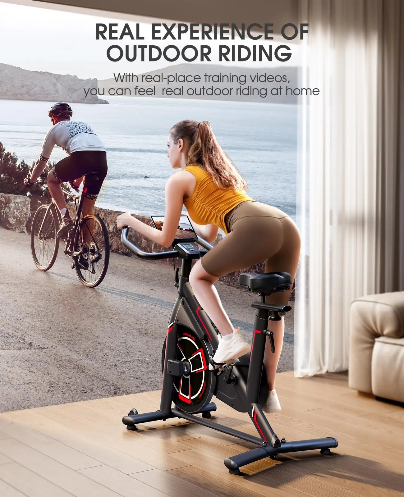 2025 NEW Magnetic Resistance Stationary Bike Ultra-Quiet Exercise Bike for Home Gym Equipment with Ideal for Adults Home Workout