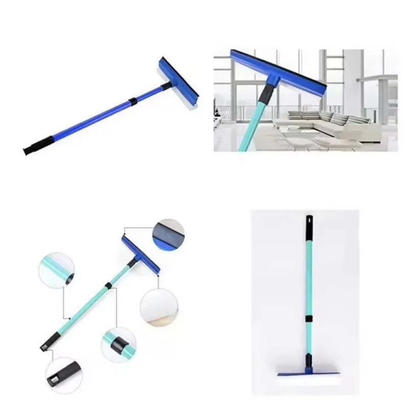 2-in-1 Retractable Window Cleaner - Sponge Brush for Car & Home Glass