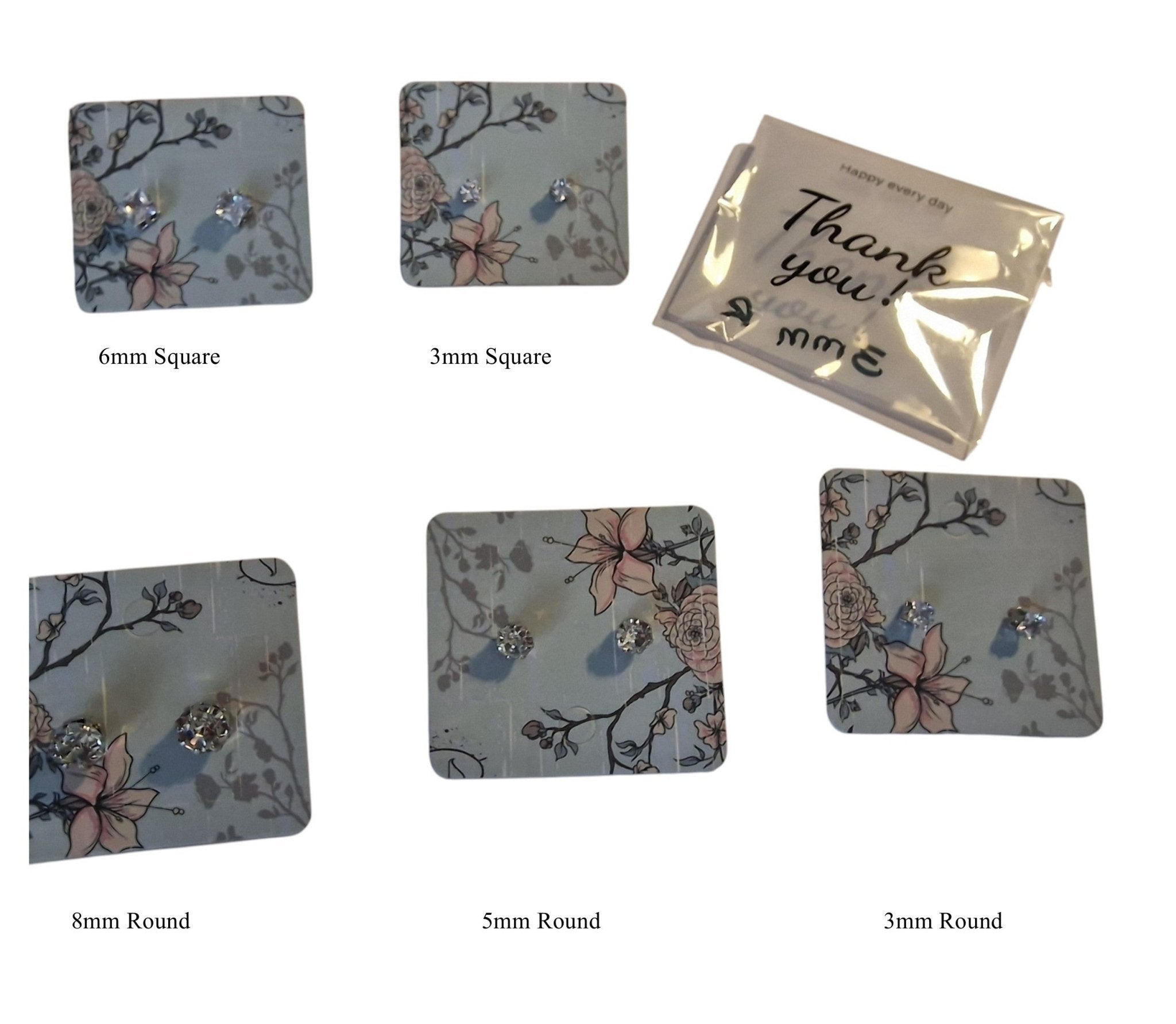 1 Pair Fashion Stud Earrings 5mm Round - NB Store