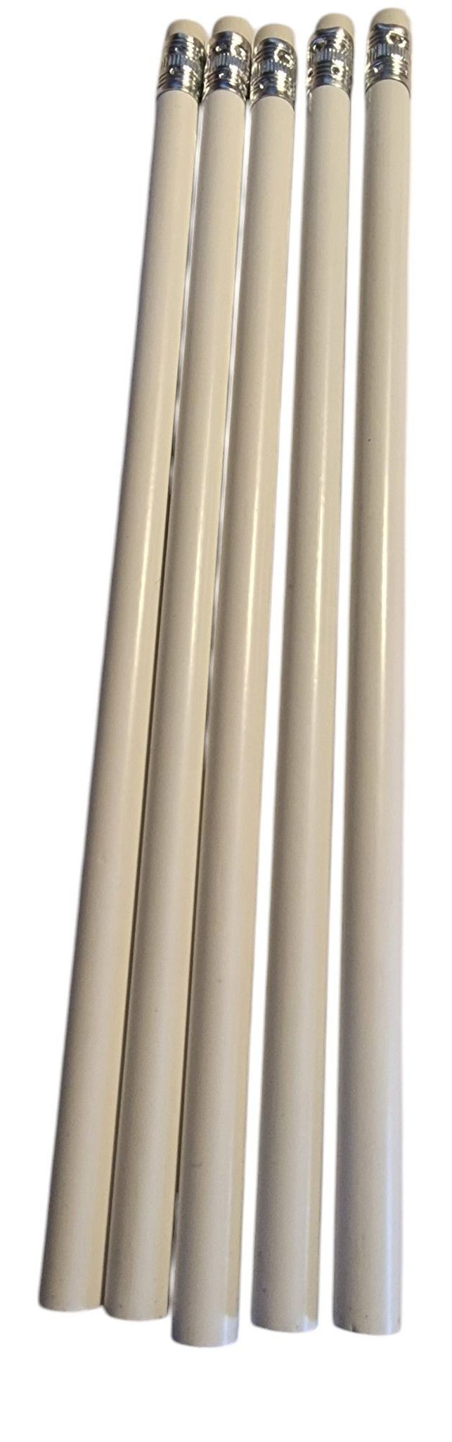 5 white pencils Rubber tips - NB Store