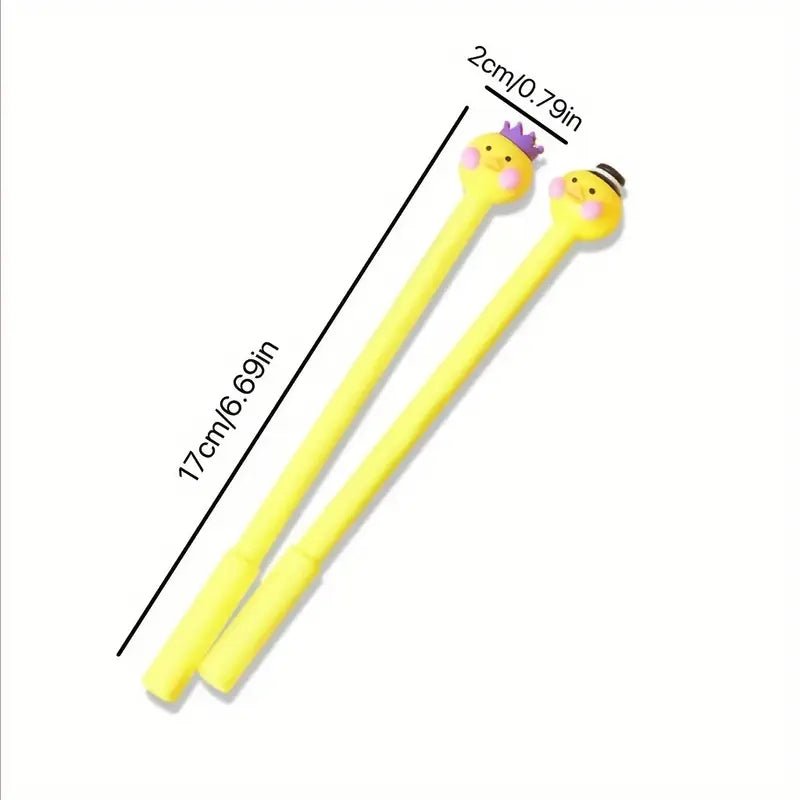 Cute Cartoon Yellow duck gel pens 2pk - NB Store