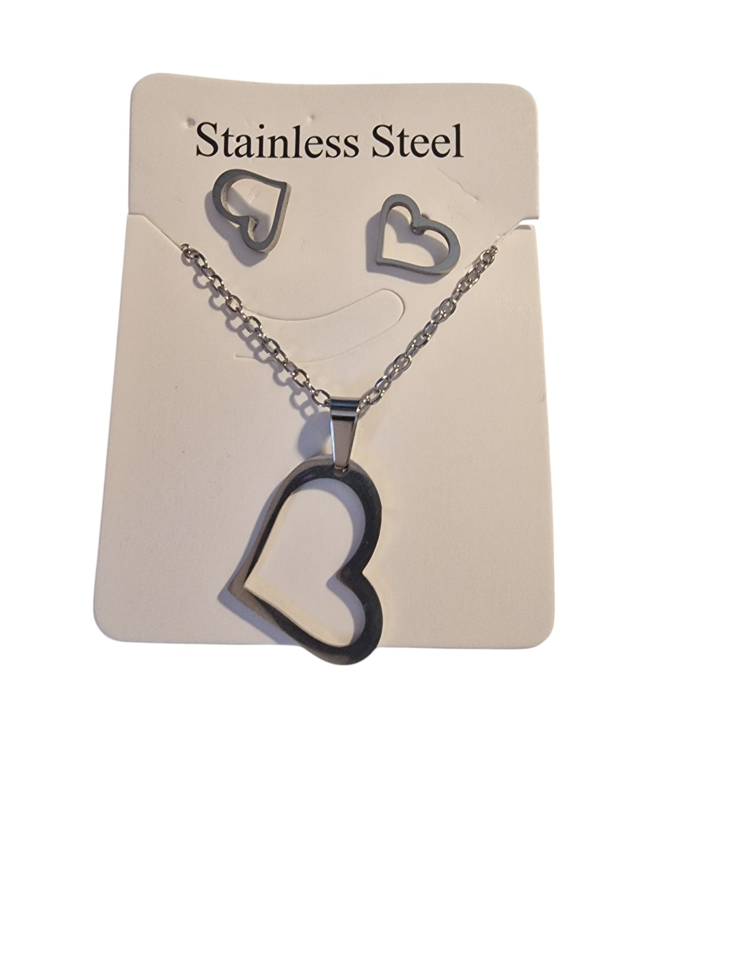 1 Set Necklace & Earing Set Love Heart - NB Store