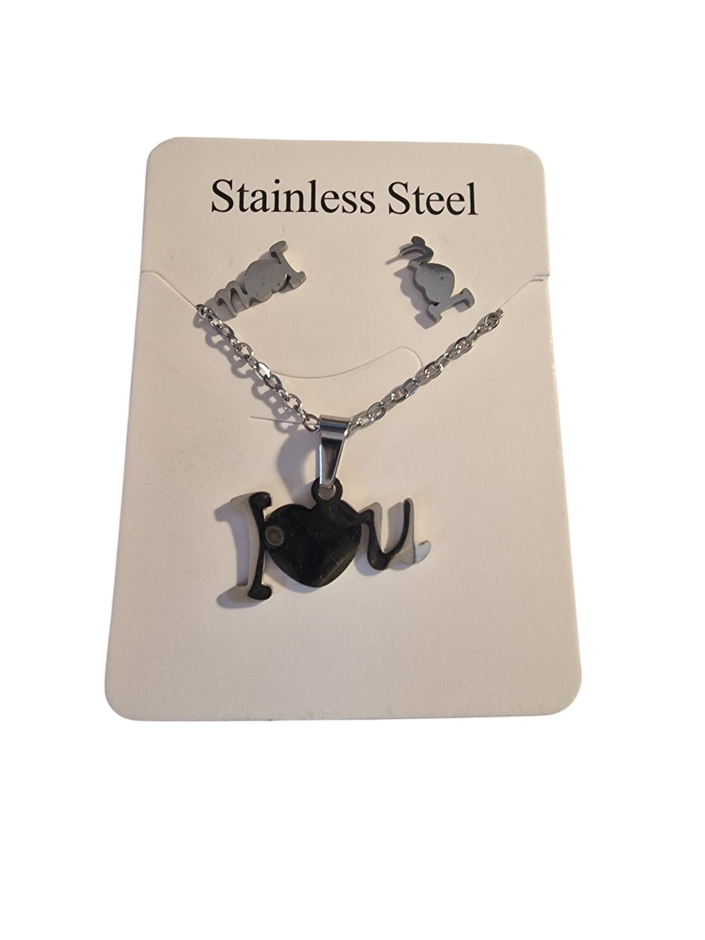 1 Set Necklace & Earing Set I love you - NB Store