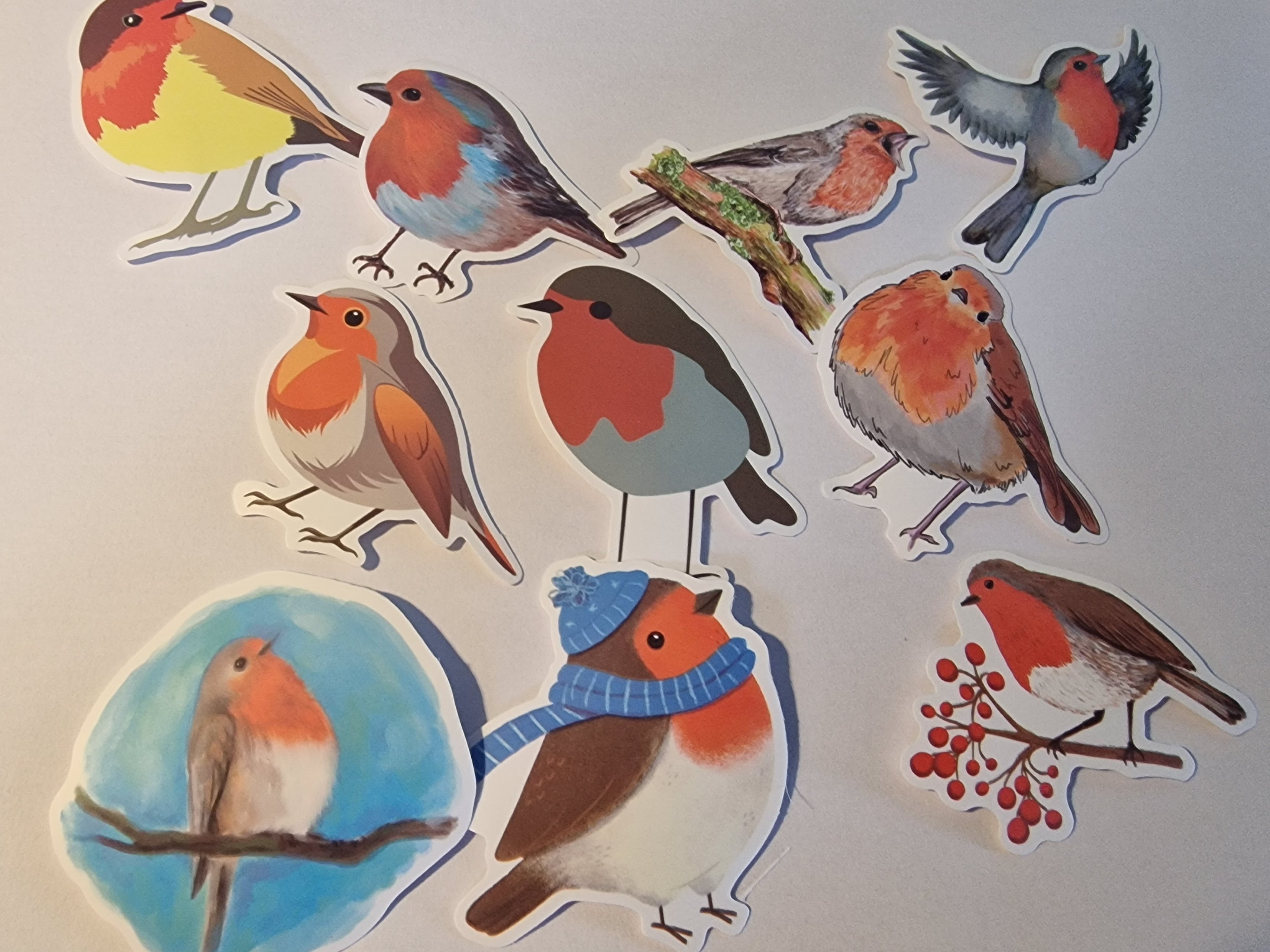 10 Pc Robin Stickers
