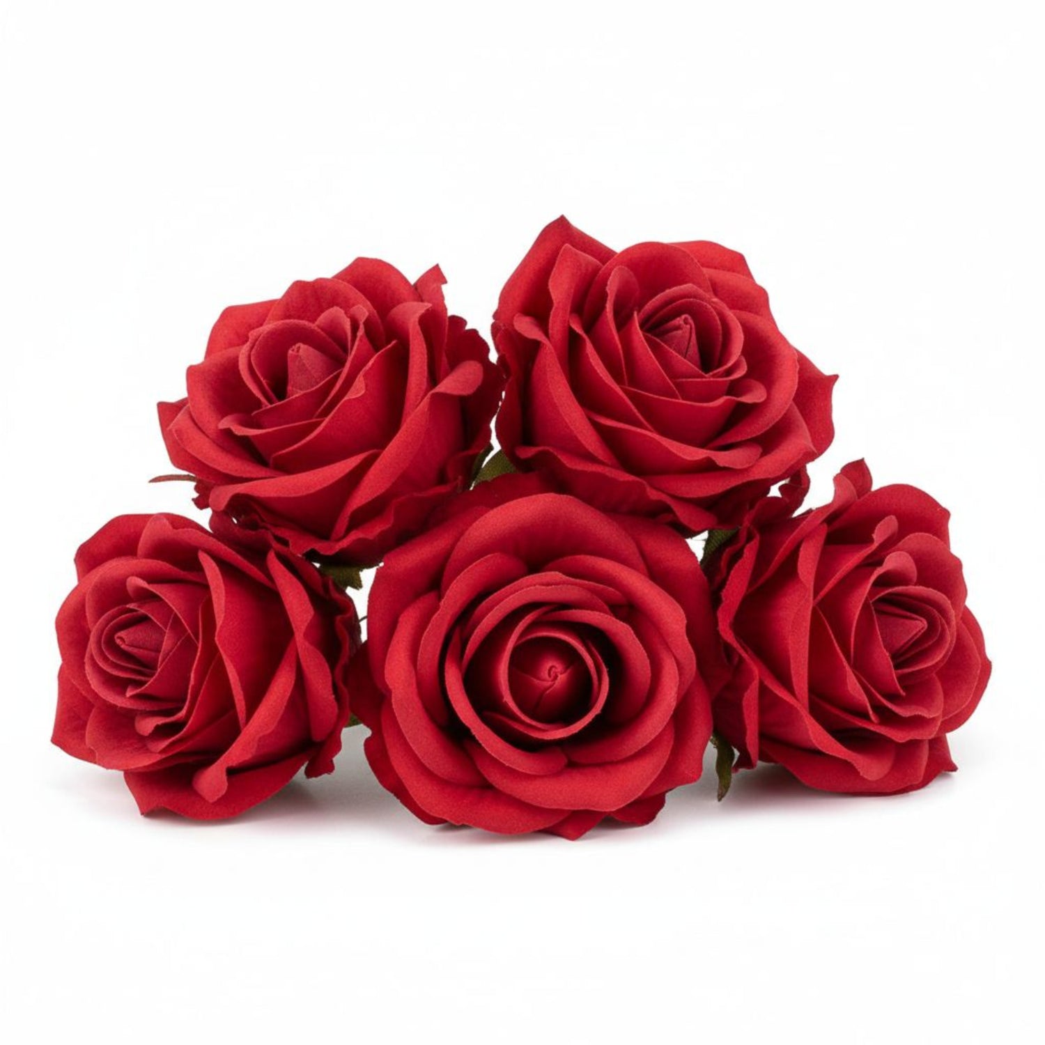 Red Rose Buds 5 Pack - No Stems
